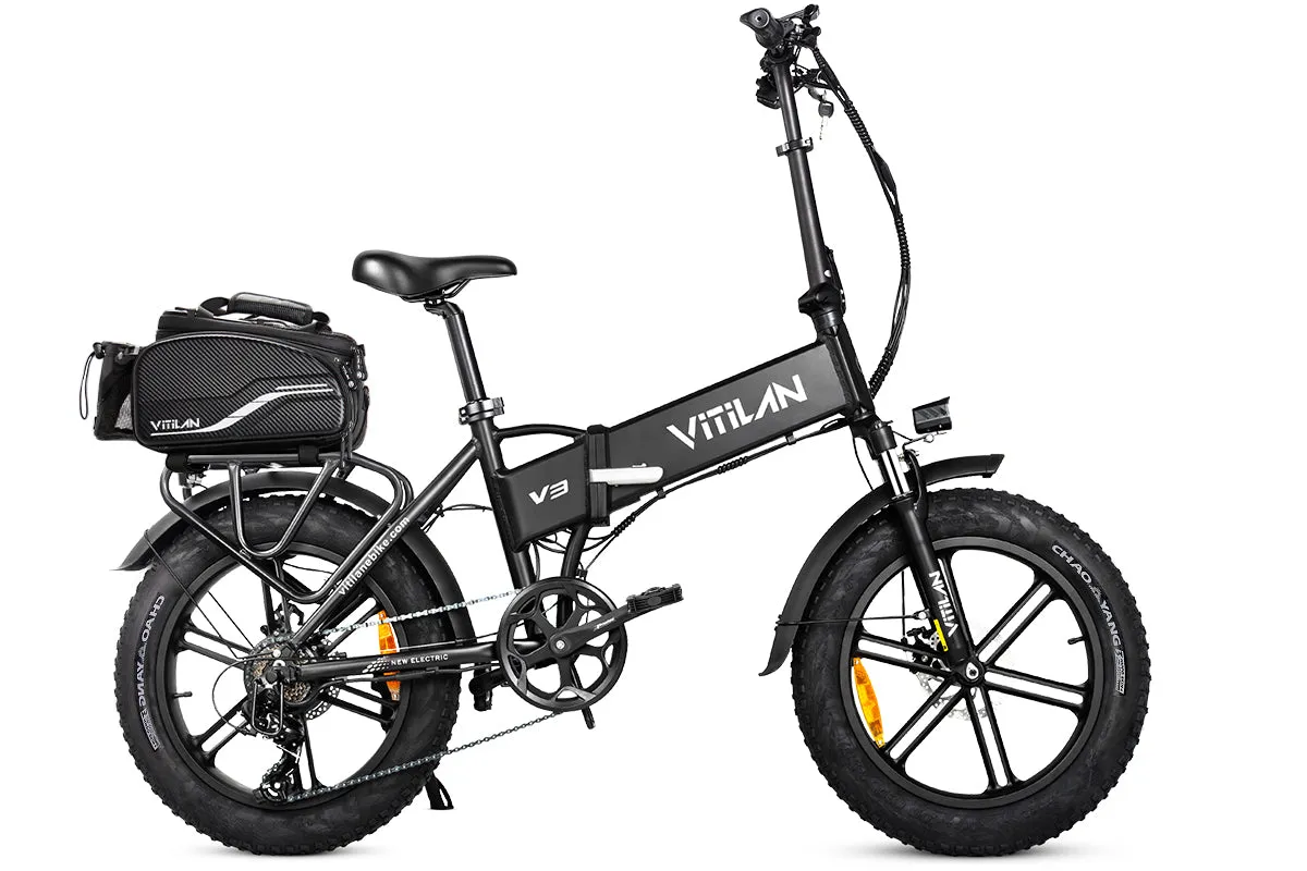 V3 2.0 Folding Fat Tires Adult All Terrain Electric Bike
