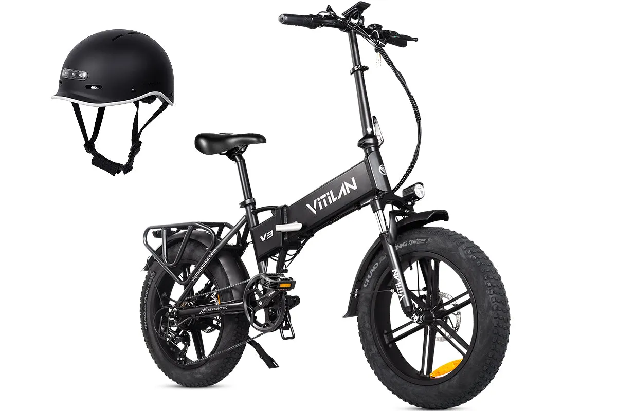V3 2.0 Folding Fat Tires Adult All Terrain Electric Bike