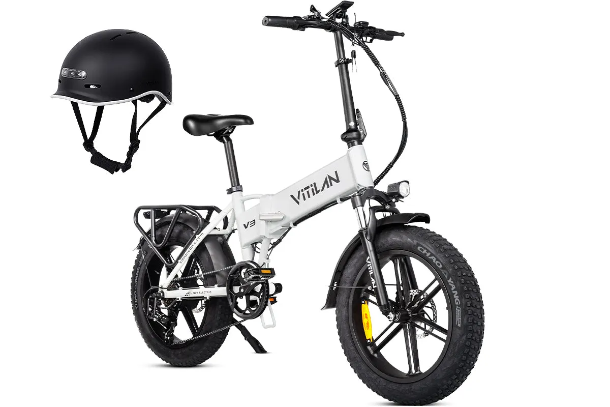 V3 2.0 Folding Fat Tires Adult All Terrain Electric Bike