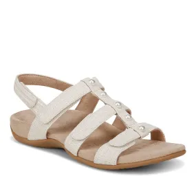 Vionic Women's Amber Sandals- Cream/ Pearl