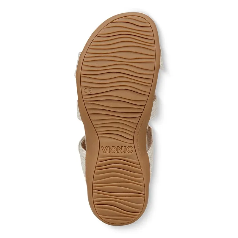 Vionic Women's Amber Sandals- Cream/ Pearl