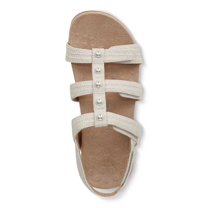 Vionic Women's Amber Sandals- Cream/ Pearl