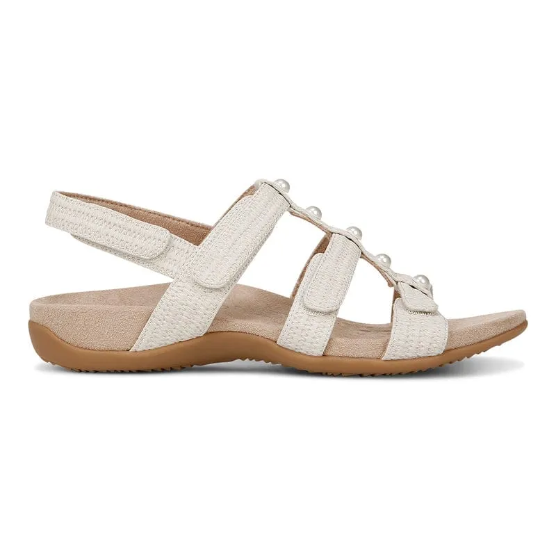 Vionic Women's Amber Sandals- Cream/ Pearl