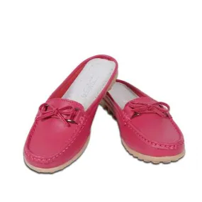 Women Casual Soft Leather Slip-ons Bowknot Chic Flat Loafers