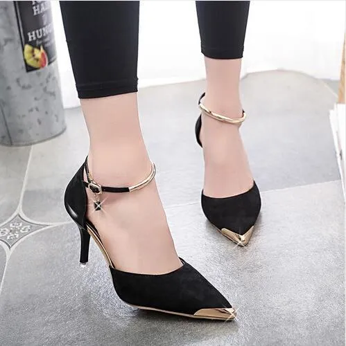 Women High Heels Suede Pumps
