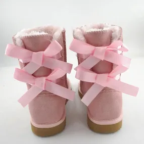 Women's Cowhide Leather Ankle Snow Boots